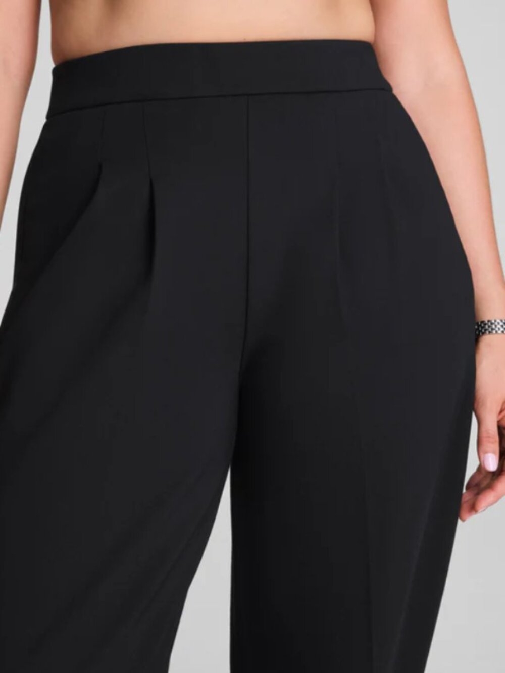 Ponte Pleated Barrel Leg Trouser - Picture 3 of 3